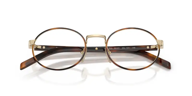 Donna Prada PR B55V 20L1O1 Montature da vista Metallo Tartaruga Trasparente Rotonda Normale miniatura 2