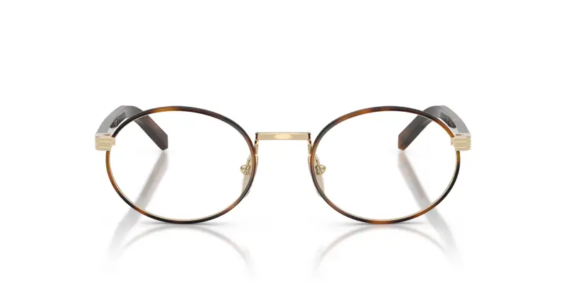 Donna Prada PR B55V 20L1O1 Montature da vista Metallo Tartaruga Trasparente Rotonda Normale miniatura 3