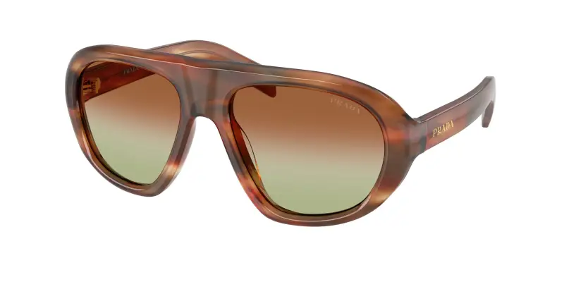 Donna Prada PR C05S 24G70T Occhiali da sole Acetato Marrone Marrone Geometrica Normale Sfumato