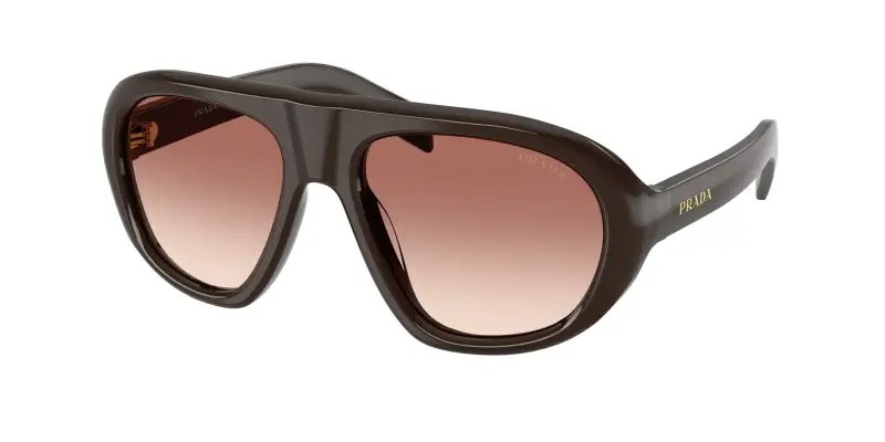 Donna Prada PR C05S 27I70X Occhiali da sole Acetato Marrone Marrone Geometrica Normale Sfumato