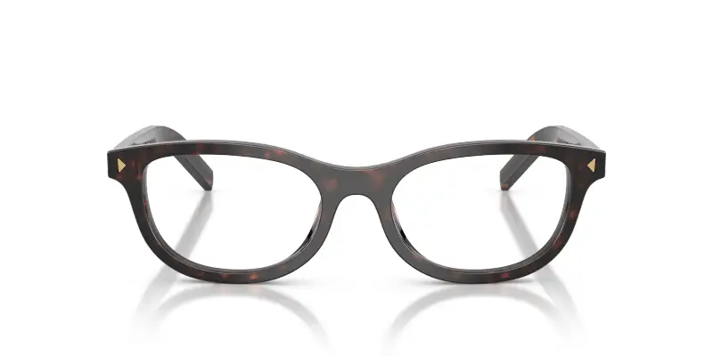 Donna Prada PR D01VU 17N1O1 Montature da vista Acetato Tartaruga Trasparente Rotonda Normale miniatura 3