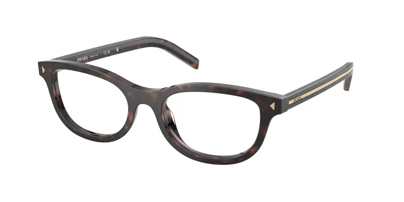 Donna Prada PR D01VU 17N1O1 Montature da vista Acetato Tartaruga Trasparente Rotonda Normale