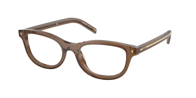 Donna Prada PR D01VU 28I1O1 Montature da vista Acetato Trasparente Trasparente Rotonda Normale