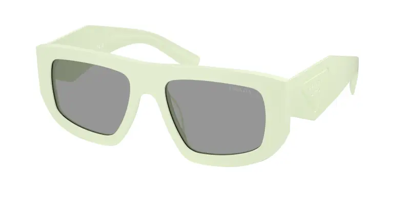 Donna Prada PR D04SU 05K50Q Occhiali da sole Acetato Verde Grigio Geometrica Normale
