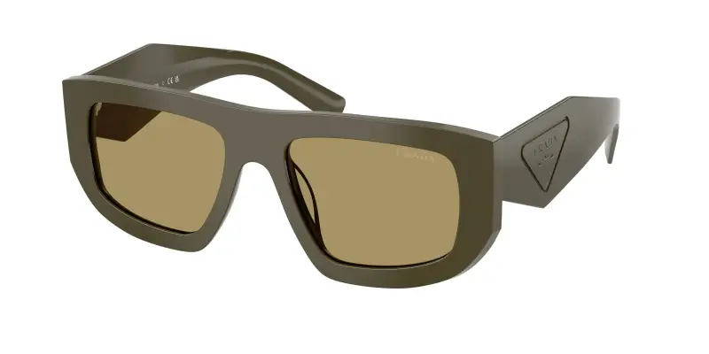 Donna Prada PR D04SU 26J70G Occhiali da sole Acetato Verde Verde Geometrica Normale