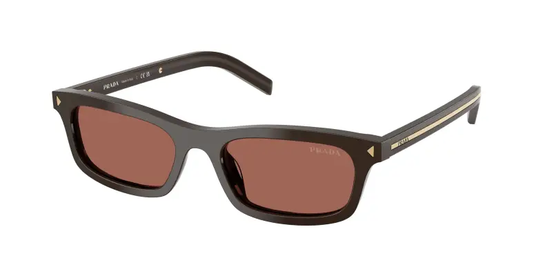 Donna Prada PR D05S 27I20W Occhiali da sole Acetato Marrone Marrone Pillow Normale