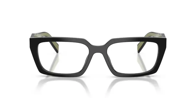 Donna Prada PR D05V 03K1O1 Montature da vista Acetato Nero Trasparente Squadrata Normale miniatura 3