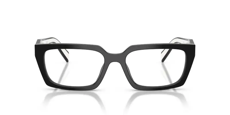 Donna Prada PR D05V 20G1O1 Montature da vista Acetato Nero Trasparente Squadrata Normale miniatura 3