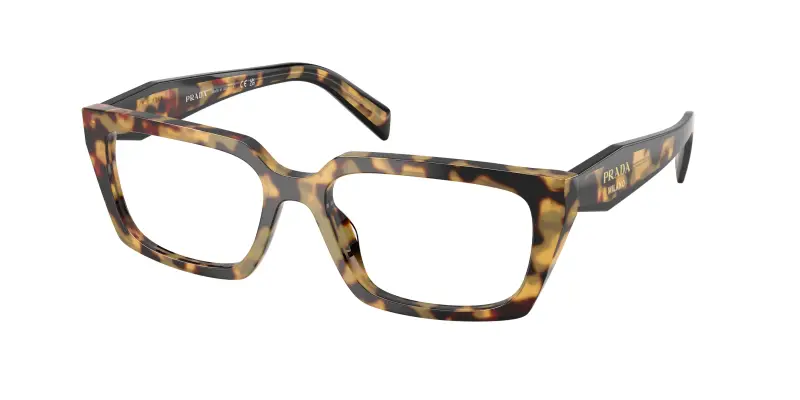 Donna Prada PR D05V 24L1O1 Montature da vista Acetato Tartaruga Trasparente Squadrata Normale
