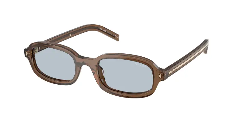 Donna Prada PR D06S 28I30W Occhiali da sole Acetato Trasparente Blu Rotonda Normale