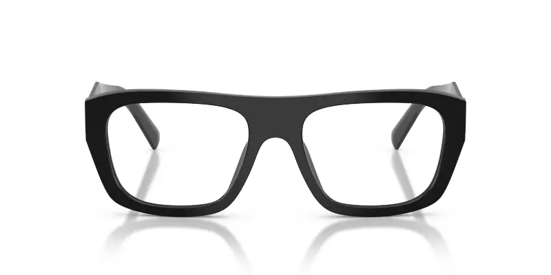 Donna Prada PR D07VU 16K1O1 Montature da vista Acetato Nero Trasparente Squadrata Normale miniatura 3