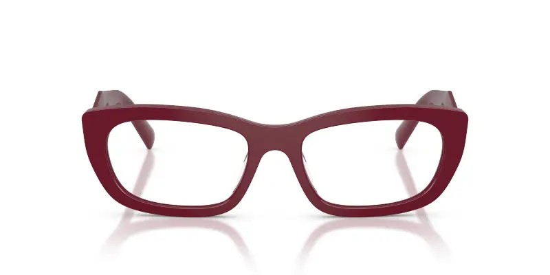 Donna Prada PR D09V 23L1O1 Montature da vista Acetato Rosso Trasparente Geometrica Normale miniatura 3