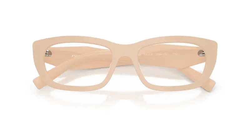 Donna Prada PR D09V 25B1O1 Montature da vista Acetato Rosa Trasparente Geometrica Normale miniatura 2