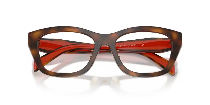 Donna Prada PR D11VD 01K1O1 Montature da vista Acetato Tartaruga Trasparente Geometrica Normale miniatura 2