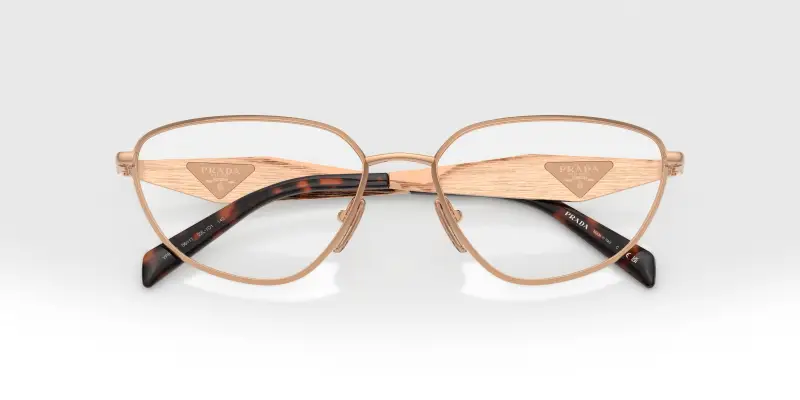 Donna Prada PR D52V 22L1O1 Montature da vista Metallo Oro Trasparente Geometrica Normale miniatura 2