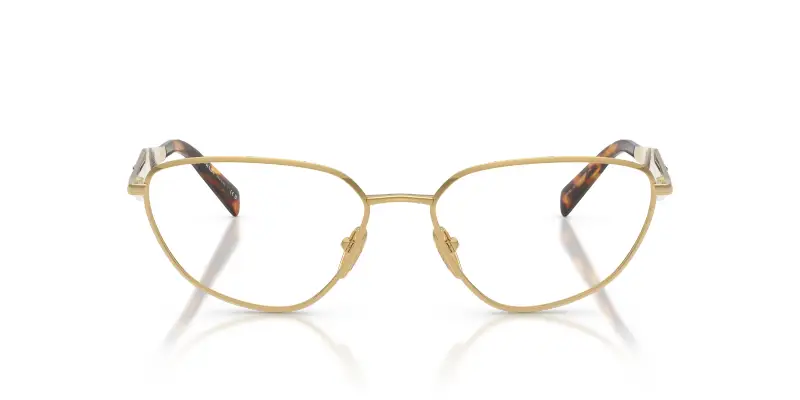 Donna Prada PR D52V 24J1O1 Montature da vista Metallo Oro Trasparente Geometrica Normale miniatura 3