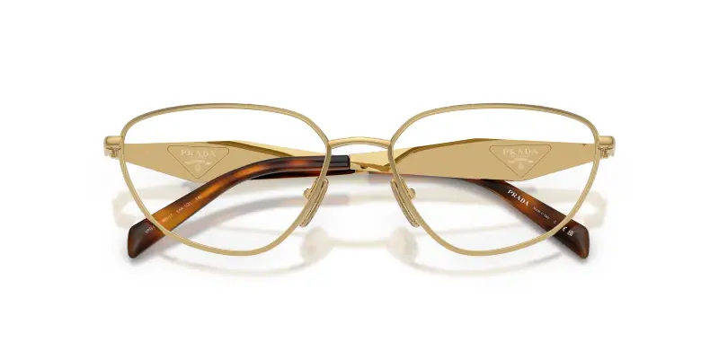 Donna Prada PR D52V 5AK1O1 Montature da vista Metallo Oro Trasparente Geometrica Normale miniatura 2