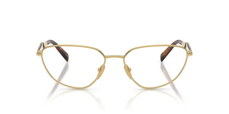 Donna Prada PR D52V 5AK1O1 Montature da vista Metallo Oro Trasparente Geometrica Normale miniatura 3