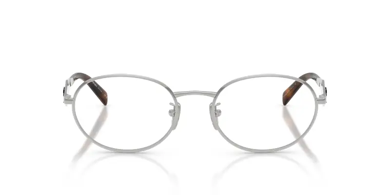 Donna Prada PR D53VD 1BC1O1 Montature da vista Metallo Argento Trasparente Rotonda Normale miniatura 3