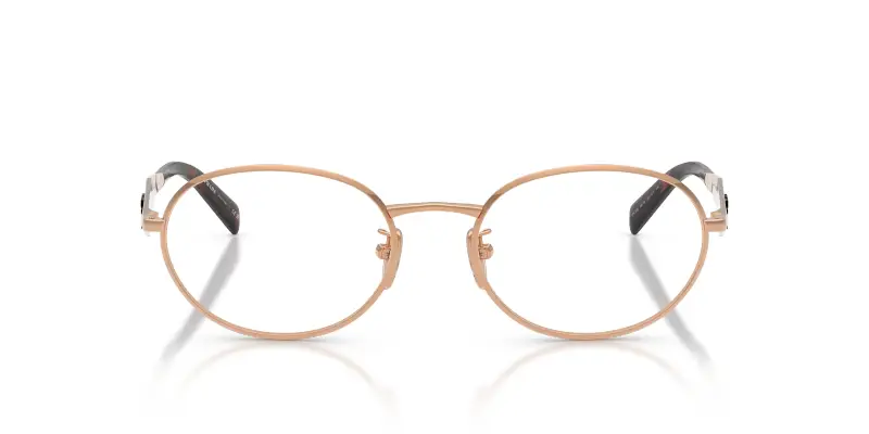 Donna Prada PR D53VD 22L1O1 Montature da vista Metallo Oro Trasparente Rotonda Normale miniatura 3