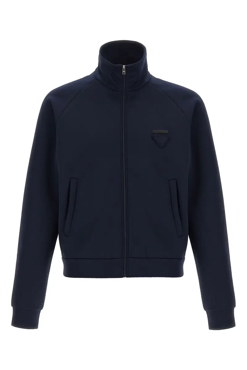 Felpa Tessuto Tecnico Blu