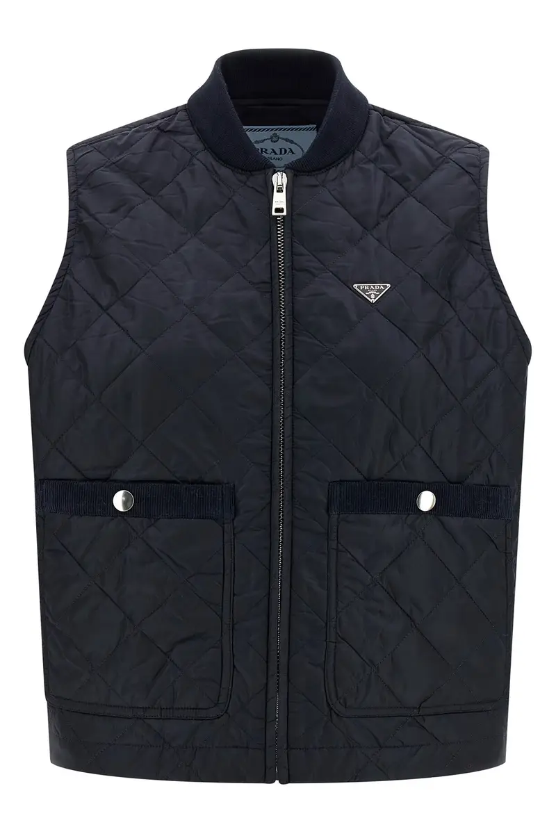 Prada Gilet Blu 3832967