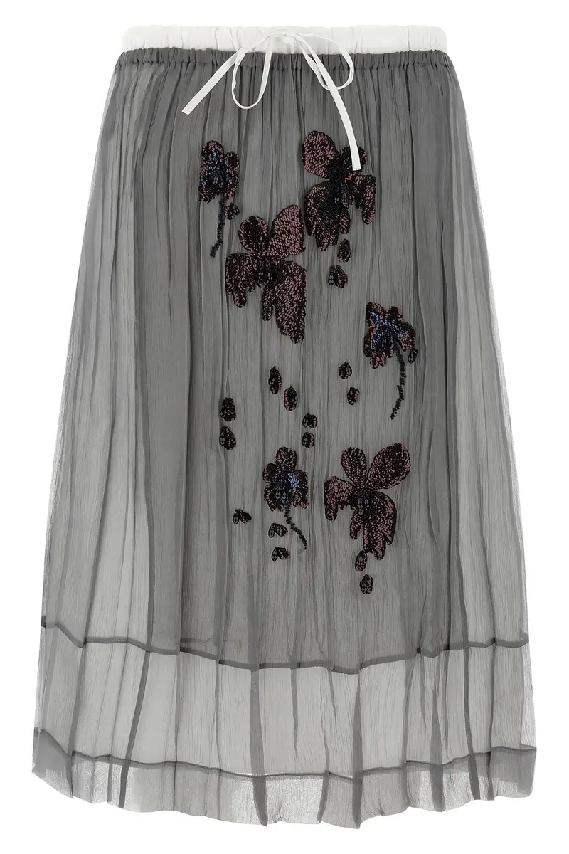 Gonna Chiffon Argento