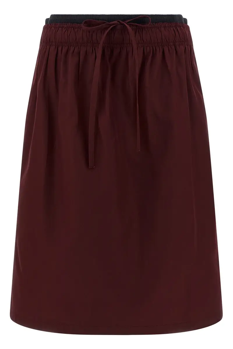 Gonna Elastico Double Layer Bordeaux