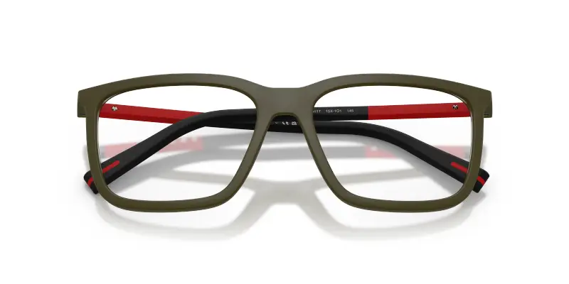 Uomo Prada Linea Rossa PS 01SV 15X1O1 Montature da vista Iniettato Verde Trasparente Pillow Normale miniatura 2