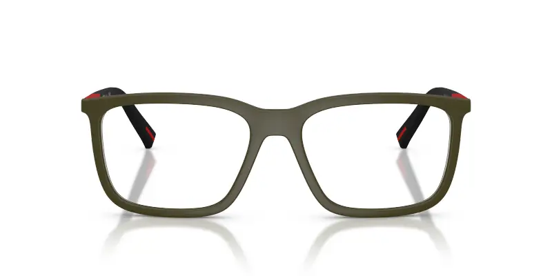 Uomo Prada Linea Rossa PS 01SV 15X1O1 Montature da vista Iniettato Verde Trasparente Pillow Normale miniatura 3