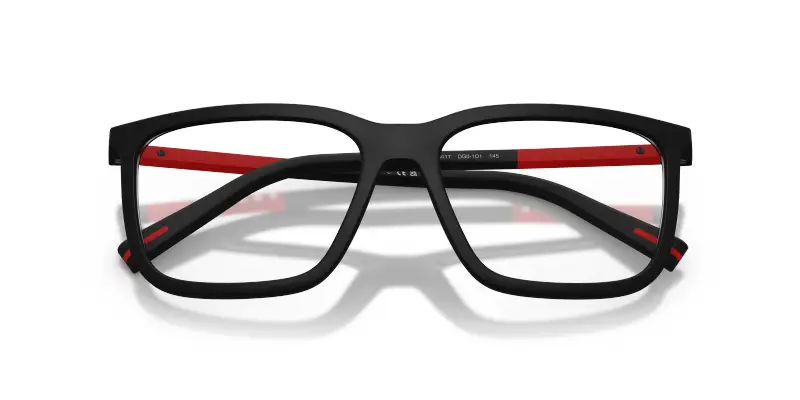 Uomo Prada Linea Rossa PS 01SV DG01O1 Montature da vista Iniettato Nero Trasparente Pillow Normale miniatura 2