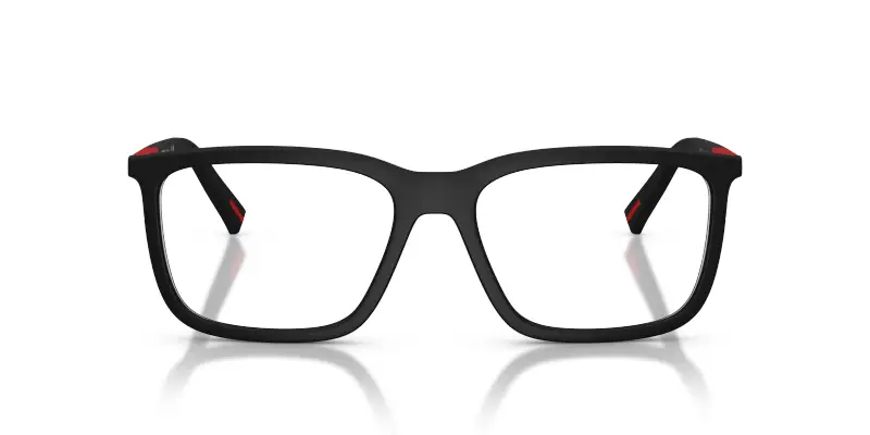 Uomo Prada Linea Rossa PS 01SV DG01O1 Montature da vista Iniettato Nero Trasparente Pillow Normale miniatura 3