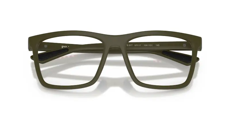 Uomo Prada Linea Rossa PS 01TV 15X1O1 Montature da vista Iniettato Verde Trasparente Pillow Normale miniatura 2