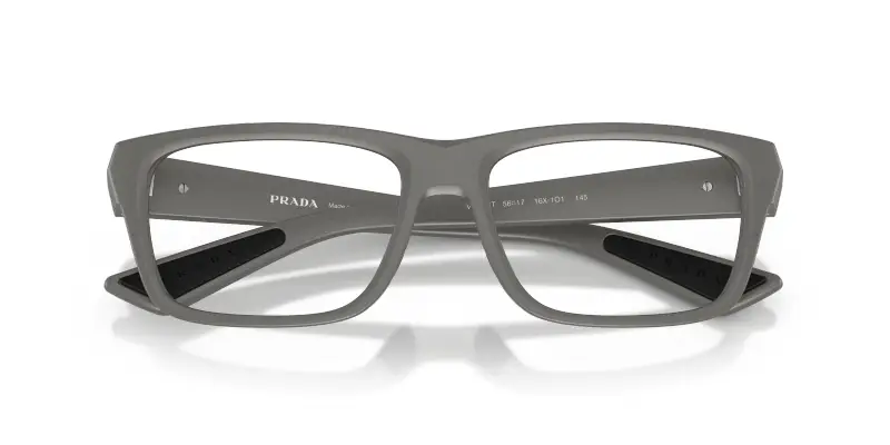 Uomo Prada Linea Rossa PS 02TV 16X1O1 Montature da vista Iniettato Grigio Trasparente Pillow Normale miniatura 2