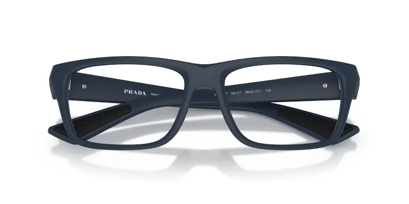 Uomo Prada Linea Rossa PS 02TV MAG1O1 Montature da vista Iniettato Blu Trasparente Pillow Normale miniatura 2