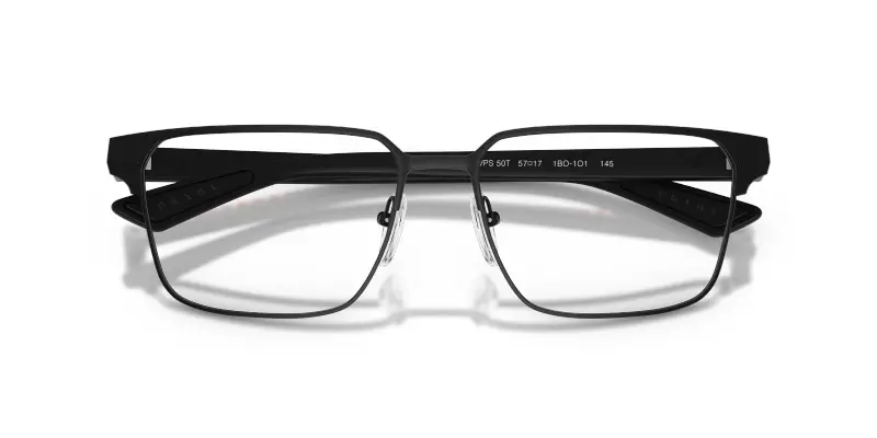 Uomo Prada Linea Rossa PS 50TV 1BO1O1 Montature da vista Metallo Nero Trasparente Squadrata Normale miniatura 2