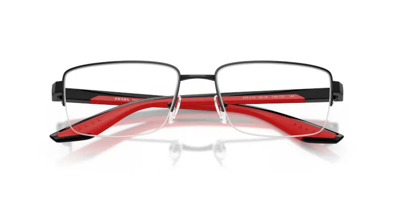 Uomo Prada Linea Rossa PS 51SV 1AB1O1 Montature da vista Metallo Nero Trasparente Pillow Normale miniatura 2