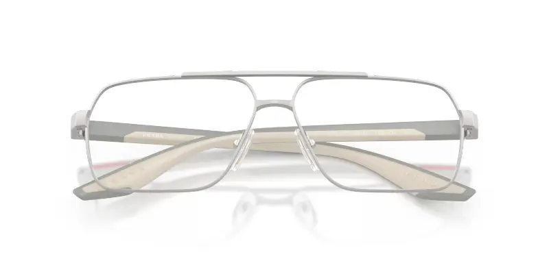 Uomo Prada Linea Rossa PS 51TV 18X1O1 Montature da vista Metallo Marrone Trasparente Squadrata Normale miniatura 2