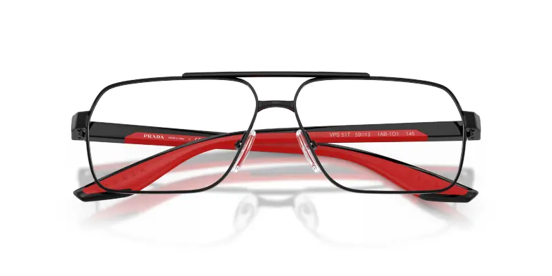 Uomo Prada Linea Rossa PS 51TV 1AB1O1 Montature da vista Metallo Nero Trasparente Squadrata Normale miniatura 2