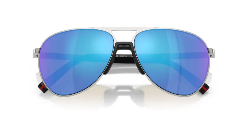 Prada Linea Rossa Occhiali da sole Uomo Argento 3987810 miniatura 2