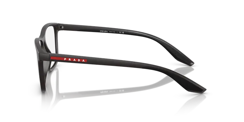 Prada Linea Rossa Uomo PS 01QV 18K1O1 Montature da vista Nylon Grigio Trasparente Pillow Normale miniatura 3