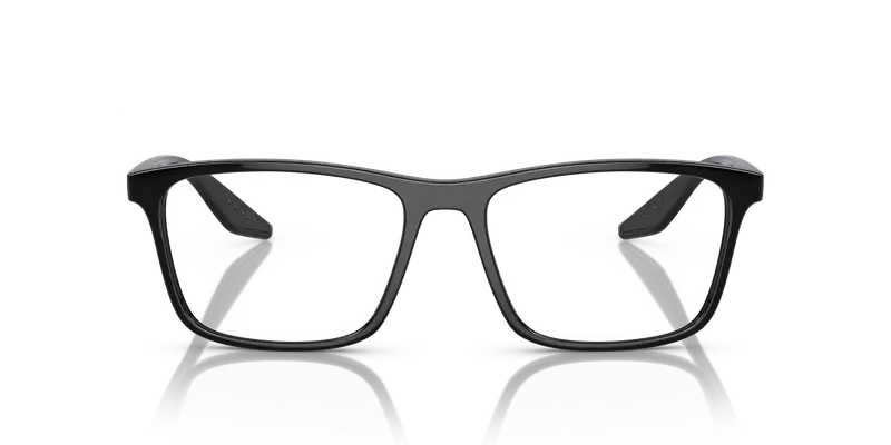 Prada Linea Rossa Uomo PS 01QV 1AB1O1 Montature da vista Nylon Nero Trasparente Pillow Normale miniatura 2