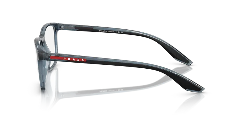 Prada Linea Rossa Uomo PS 01QV CZH1O1 Montature da vista Nylon Blu Trasparente Pillow Normale miniatura 3
