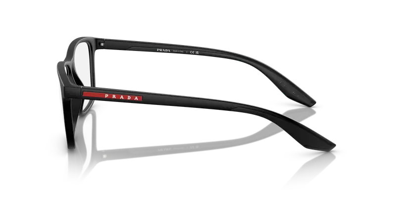 Prada Linea Rossa Uomo PS 01QV DG01O1 Montature da vista Nylon Nero Trasparente Pillow Normale miniatura 3