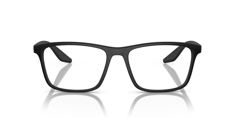 Prada Linea Rossa Uomo PS 01QV DG01O1 Montature da vista Nylon Nero Trasparente Pillow Normale miniatura 2