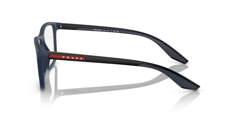 Prada Linea Rossa Uomo PS 01QV TFY1O1 Montature da vista Nylon Blu Trasparente Pillow Normale miniatura 3