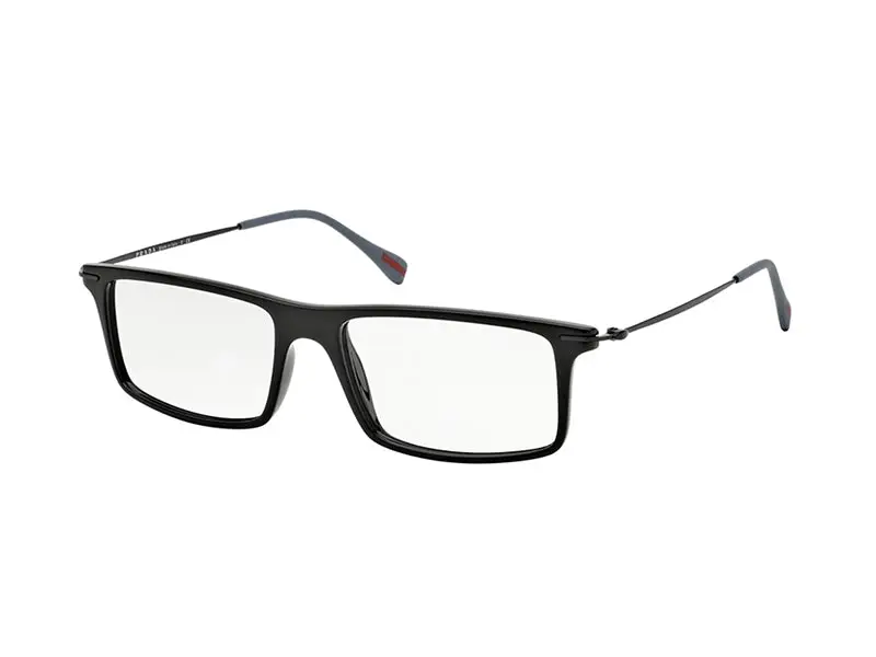 Prada Linea Rossa Uomo PS 03EV RED FEATHER 1AB1O1 Montature da vista outlet Plastica Nero  Squadrata