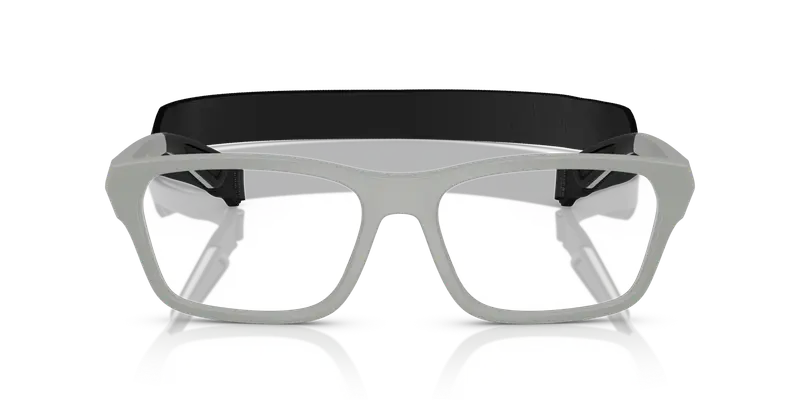 Prada Linea Rossa Uomo PS 03RV 13Z1O1 Montature da vista Iniettato Grigio Trasparente Pillow Normale miniatura 2