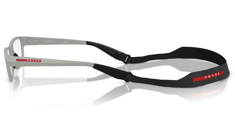 Prada Linea Rossa Uomo PS 03RV 13Z1O1 Montature da vista Iniettato Grigio Trasparente Pillow Normale miniatura 3
