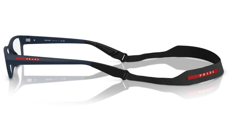 Prada Linea Rossa Uomo PS 03RV MAG1O1 Montature da vista Iniettato Blu Trasparente Pillow Normale miniatura 3